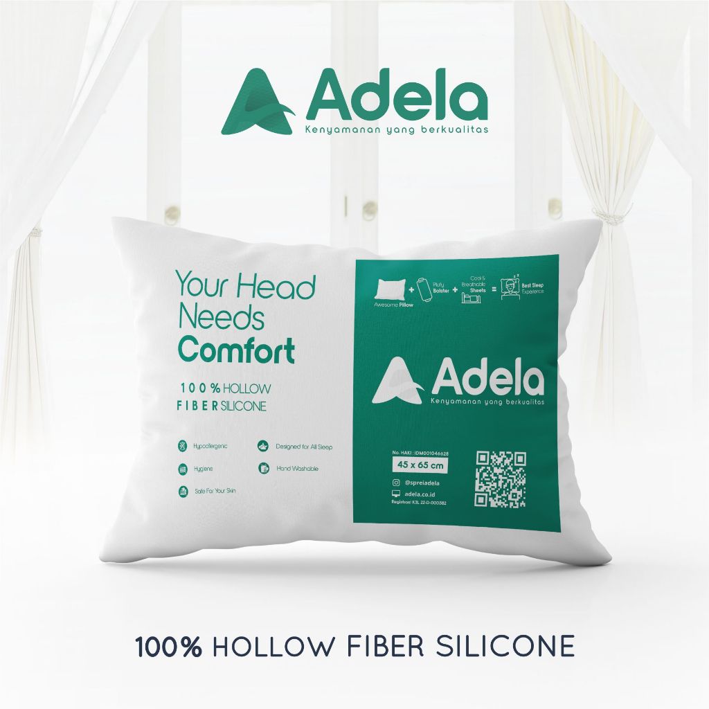 BANTAL atau GULING ADELA - Bahan Hollow Fiber Silicon