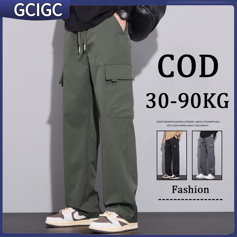 Green Men's Cargo Pants Oversized Men's Long Cargo Pants Men's Cargo ...