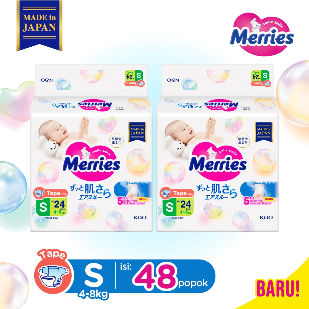 Merries Premium Popok Bayi Perekat S 24 x2