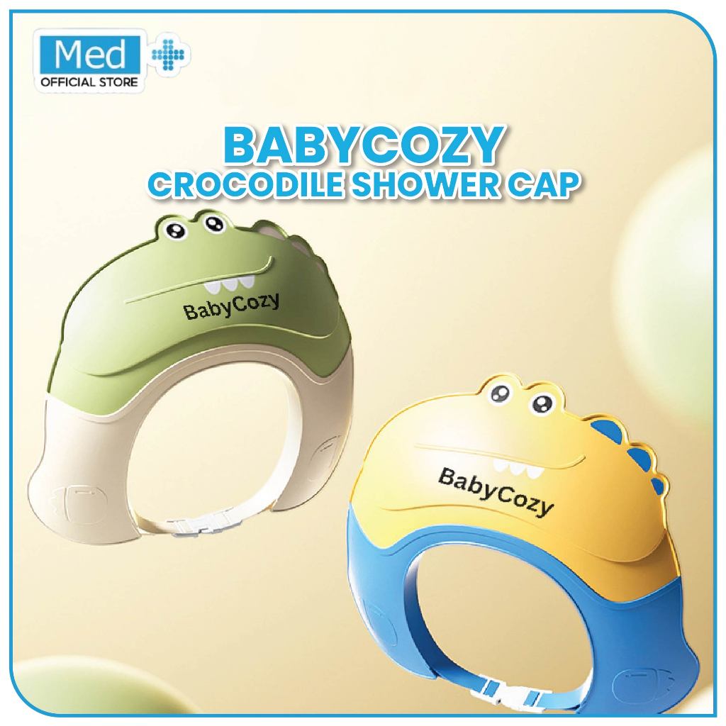 Med+ BabyCozy Topi Keramas Anak Bayi Mahkota Balita Baby Shower Cap Peralatan Mandi Anak Shampoo Pelindung Mandi Rambut