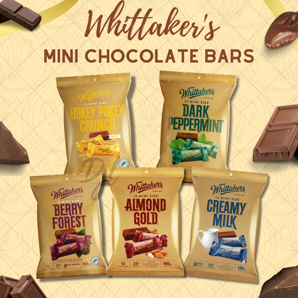Whittakers Chocolate 12 Mini Size 180 Grams | Shopee Singapore