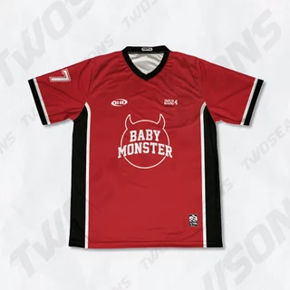 babymonster JERSEY ジャージ T シャツ 赤 babymonster CROP JERSEY ジャージ T シャツ 赤 - メルカリ