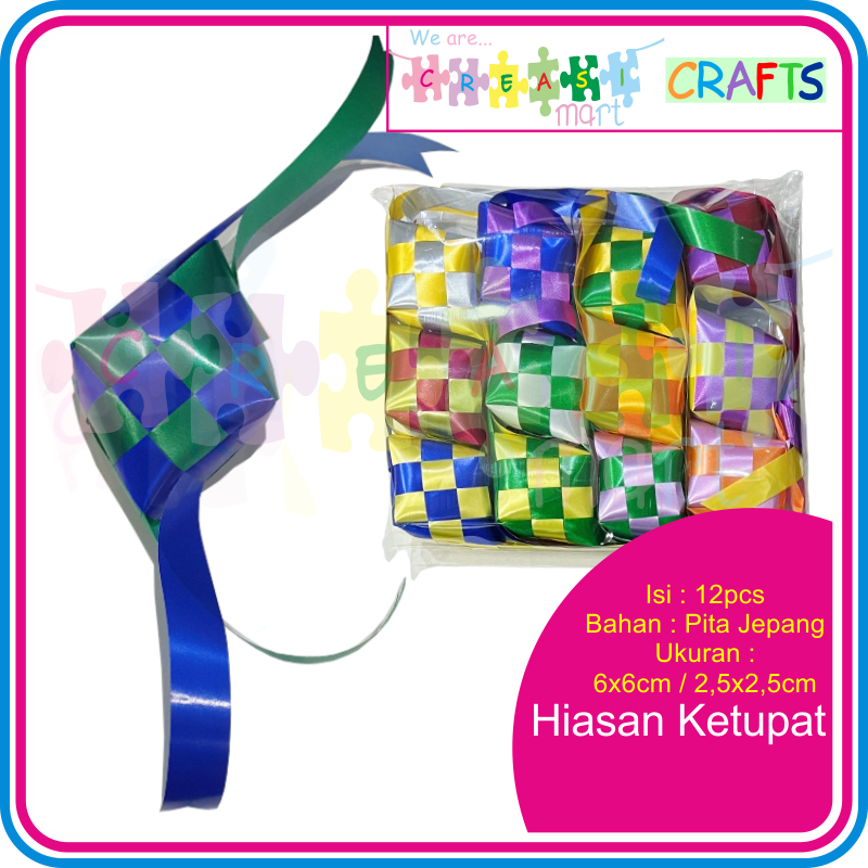 Ketupat From Japanese Ribbon Pack of 12pcs Color MIX Parcel Decoration ...