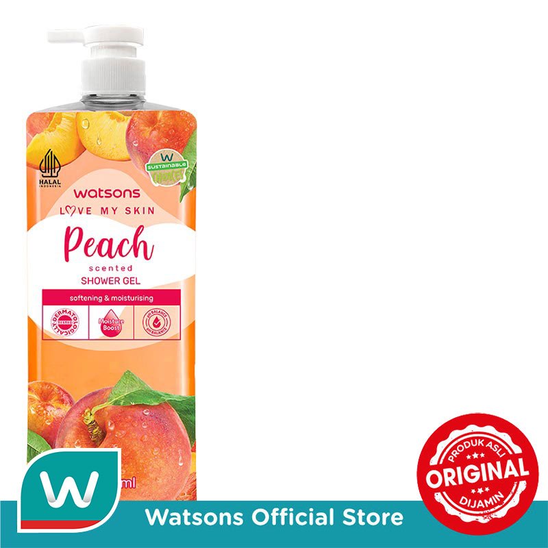 Watsons Peach Scented Shower Gel 1000ml - Gambar 2