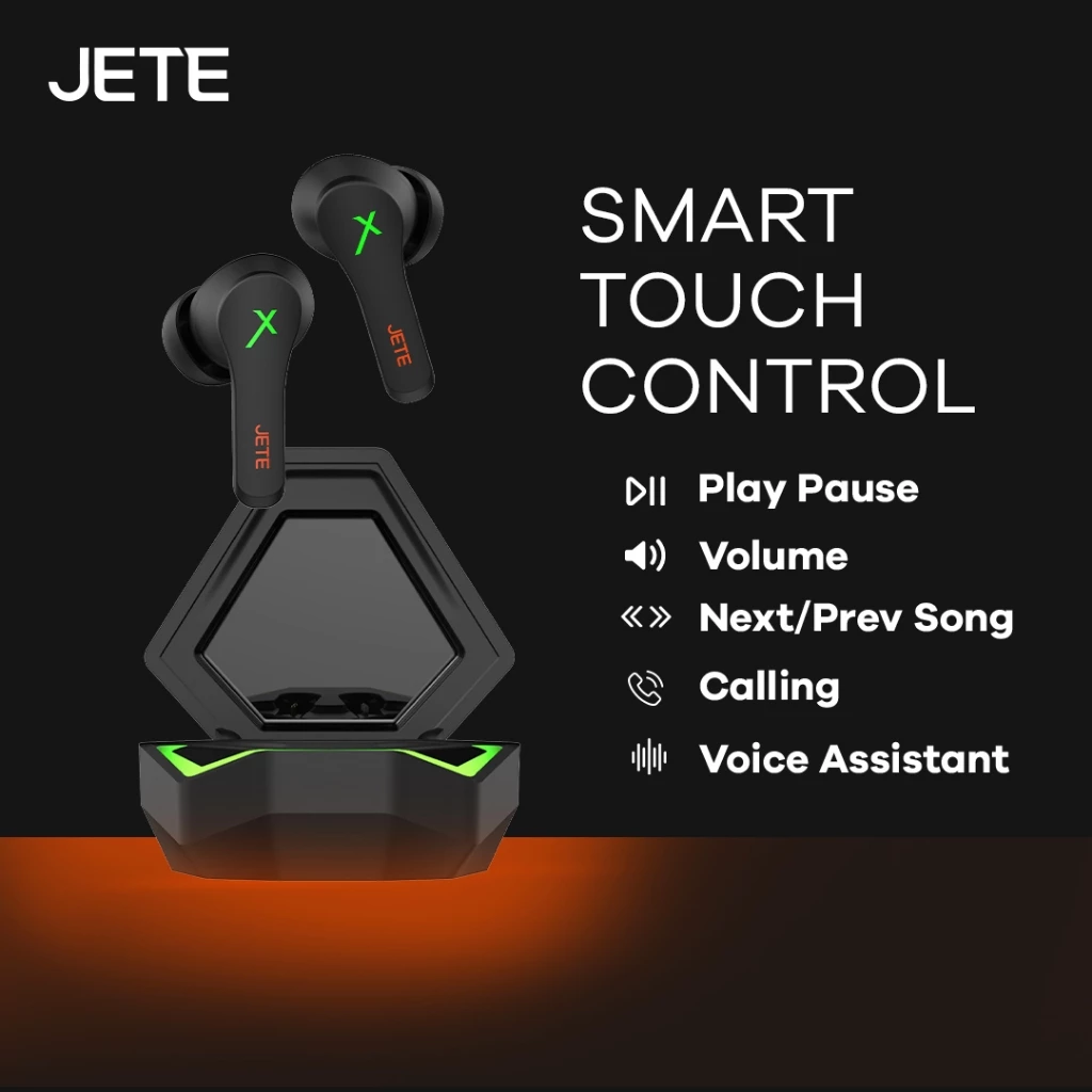 TWS Gaming JETE CEG1 Low Latency 45m/s with LED Light - Garamsi 2 Tahun - Gambar 3