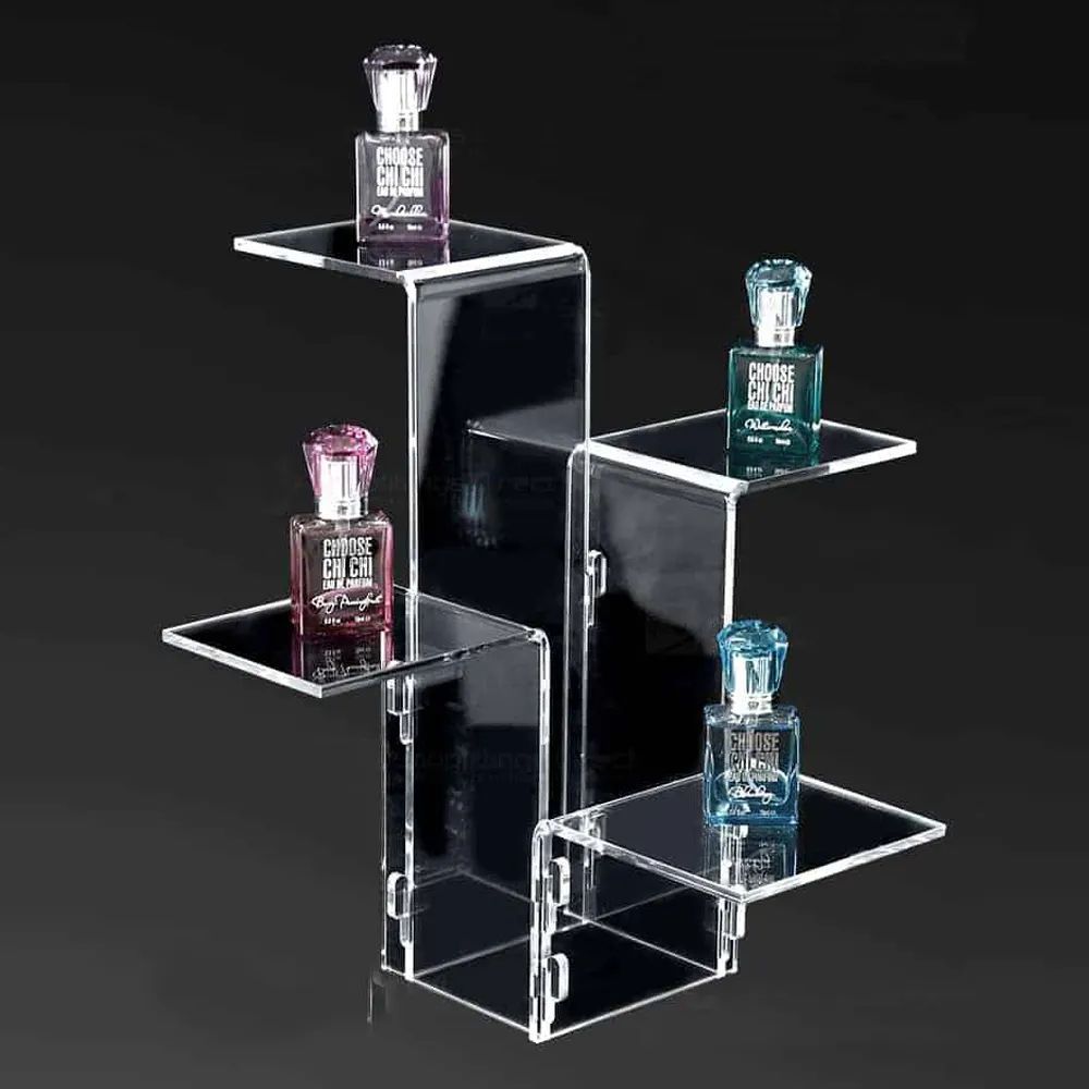 Multi Directional Stepped Acrylic Display Riser Acrylic Holder 4 levels ...