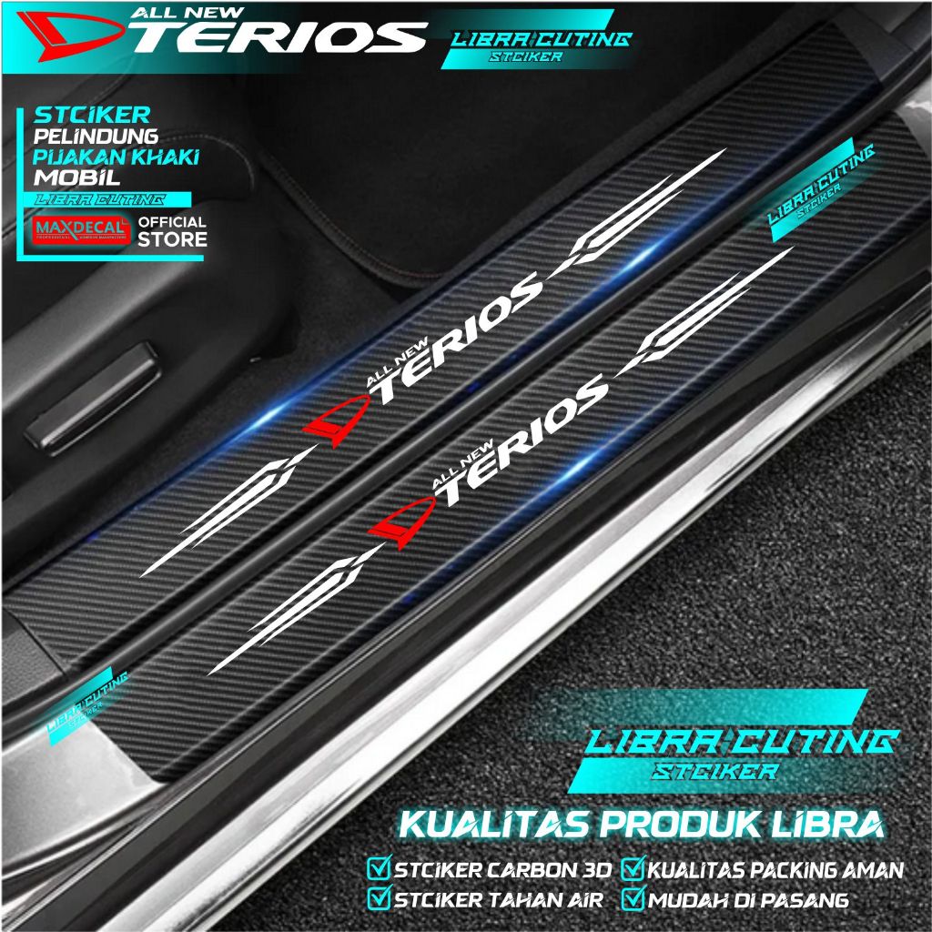 3d carbon sticker car package all new terios car sticker footrest ...