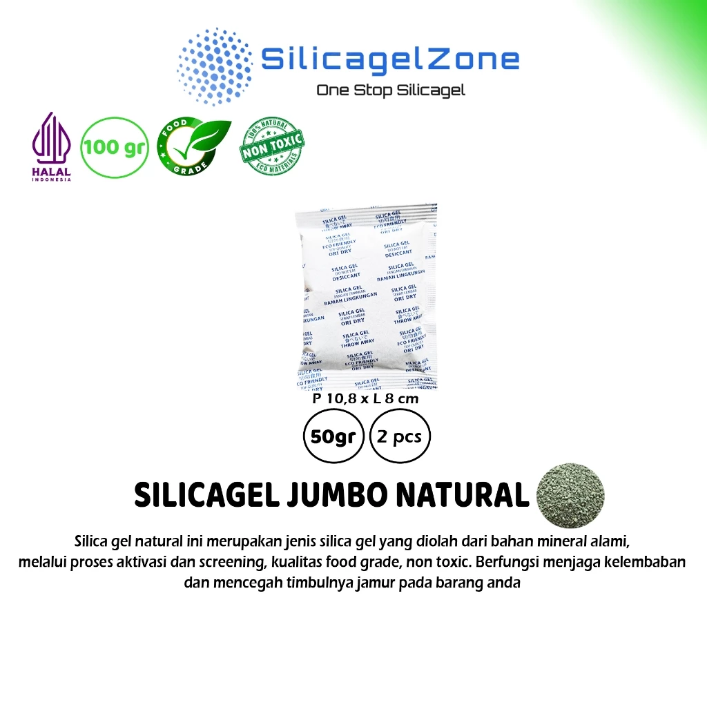 Silica Gel JUMBO NATURAL 100 gram TERMURAH FOOD GRADE - Gambar 4