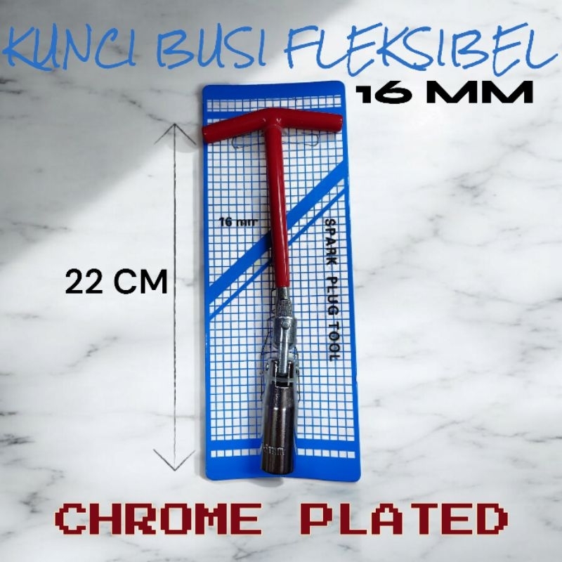 FLEXIBLE HANGING SPARK PLUG KEY 16MM GLOSSY CHROME 2611 | Shopee Singapore