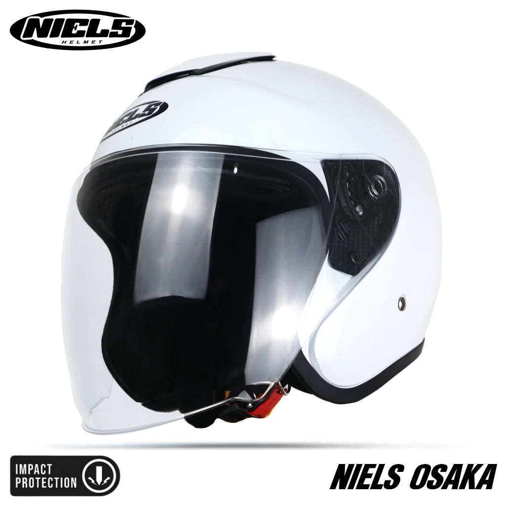 NIELS - Helm Half Face Osaka Visor Bening Dewasa SNI Motorcycle - Gambar 2