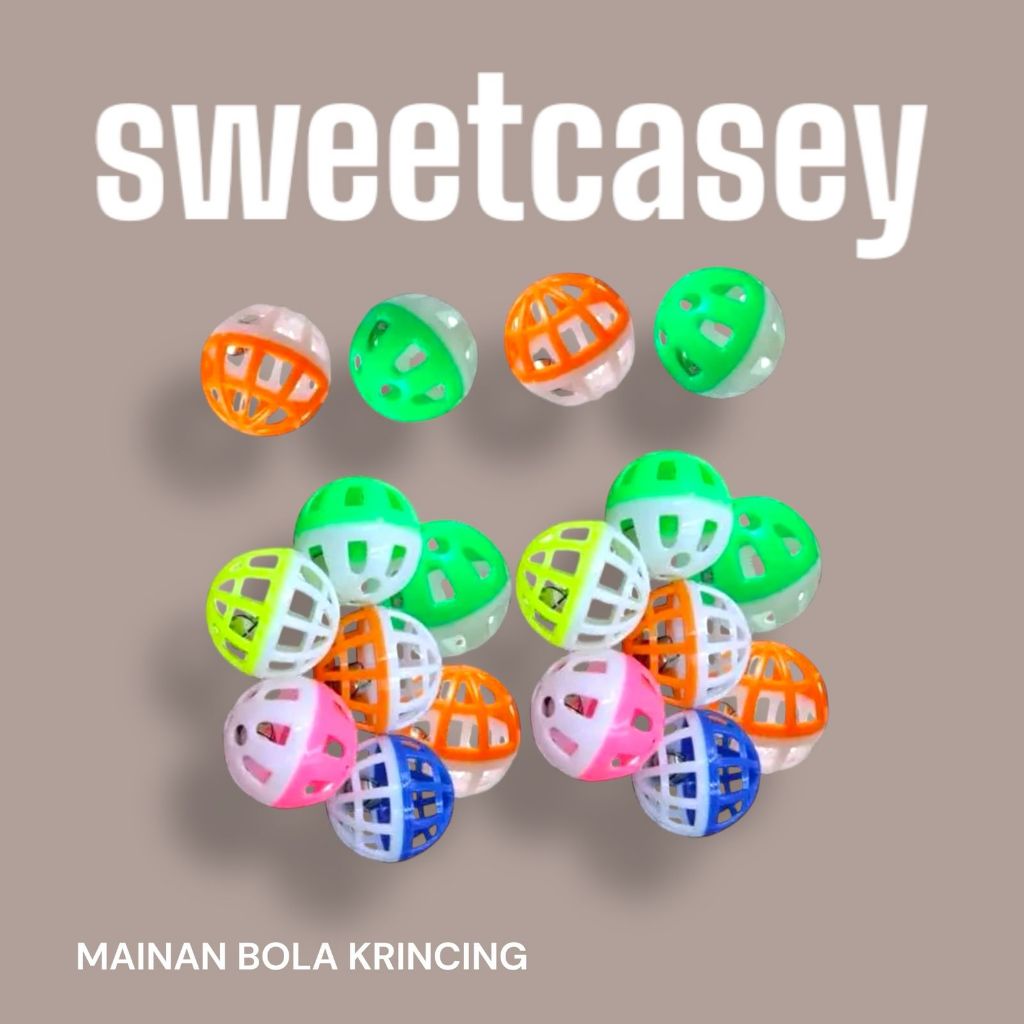 BOLA MAINAN KUCING KRINCING BISA BUNYI / MAINAN HEWAN PELIHARAAN / CAT TOYS - Gambar 2