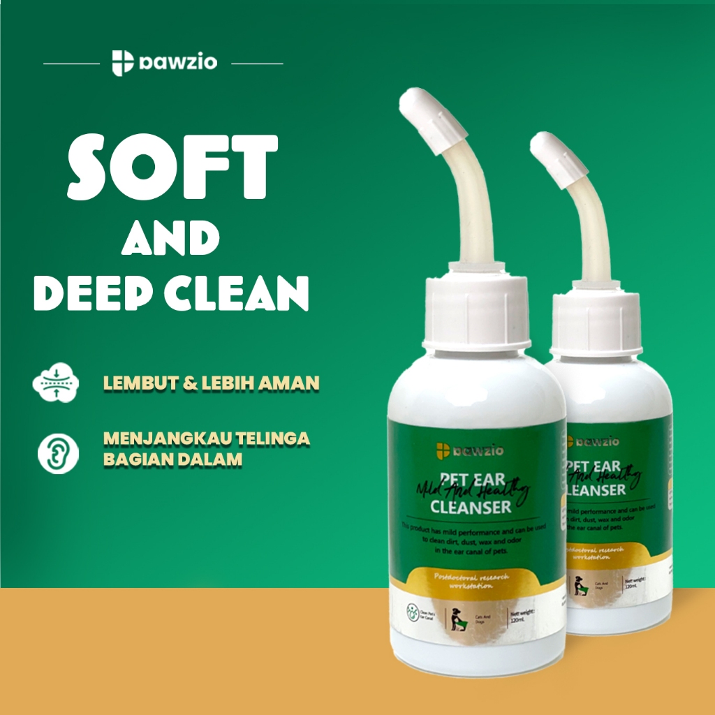 PAWZIO Pet Ear Cleanser 60 ML- Pembersih Telinga Hewan Peliharaan