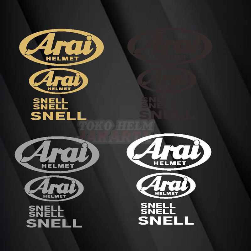 Arai & SNELL SET STICKER/CUTTING STICKER ACCORDING TO PICTURE | Shopee ...