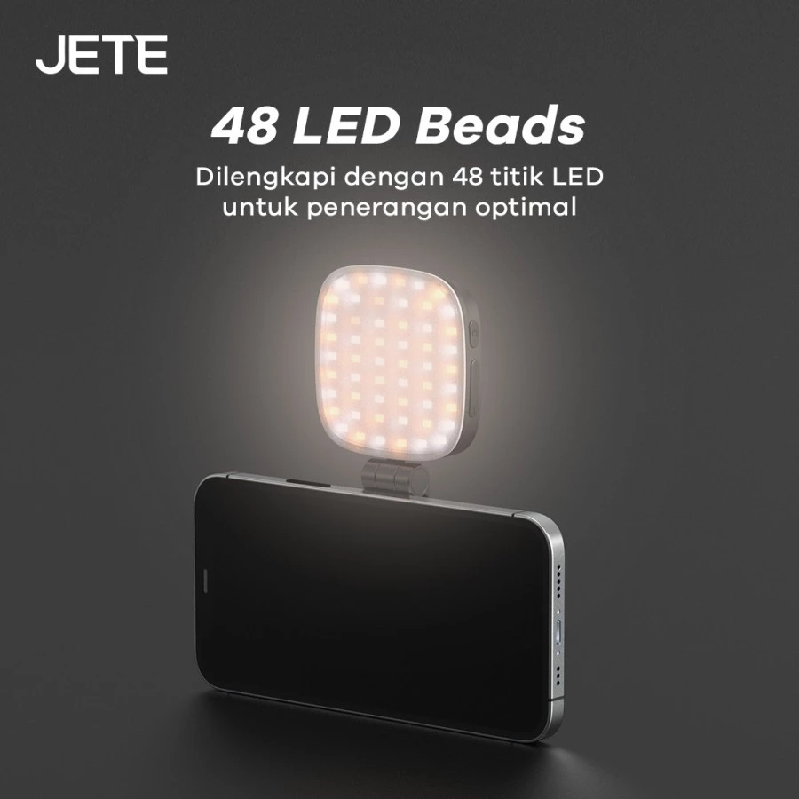 JETE RL2 Ring Light Selfie Magsafe for Smartphone HP LED Rechargeable Magnetik with 4 Light Mode - Gambar 4