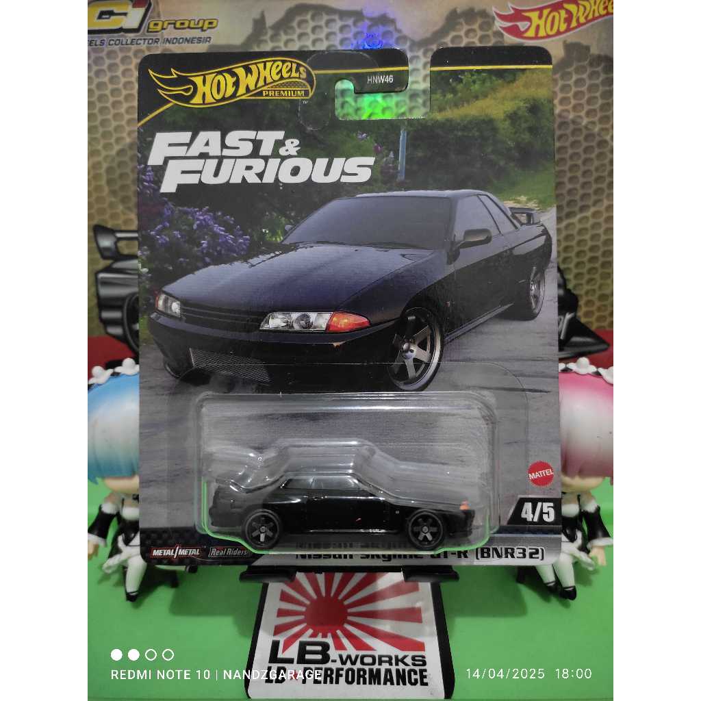 Hot Wheels Premium Nissan Skyline GT-R BNR32 &ndash; Fast &amp; Furious 7, 1:64, Nuovo