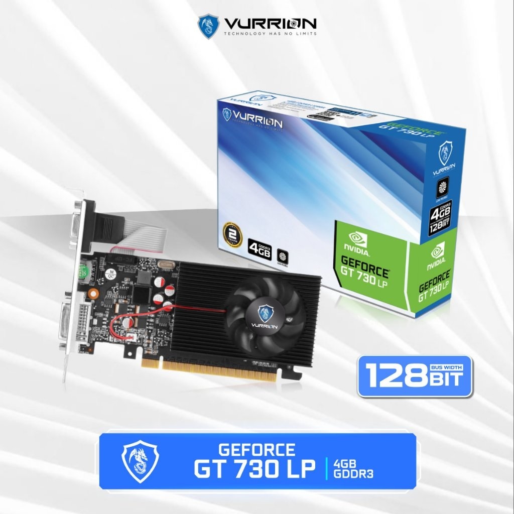 VGA Vurrion Nvidia Geforce GT730 GT 730 LP 4GB GDDR3 128bit | Shopee ...