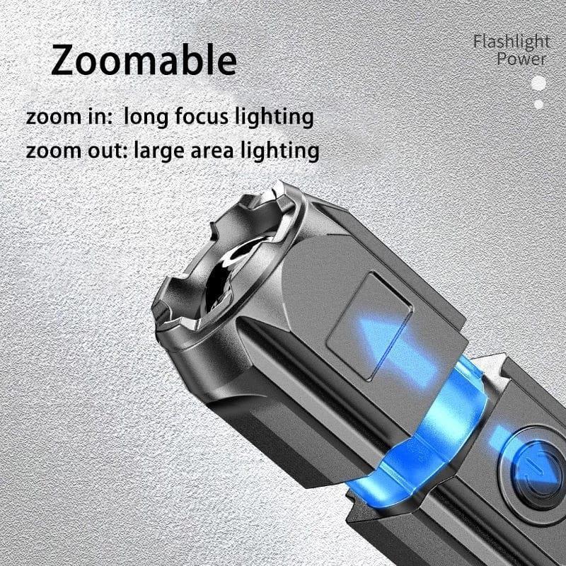SENTER SWAT LED 36W / FLASH LIGHT PORTABLE RECHARGEABLE ZOOM SUPER TERANG - Gambar 2