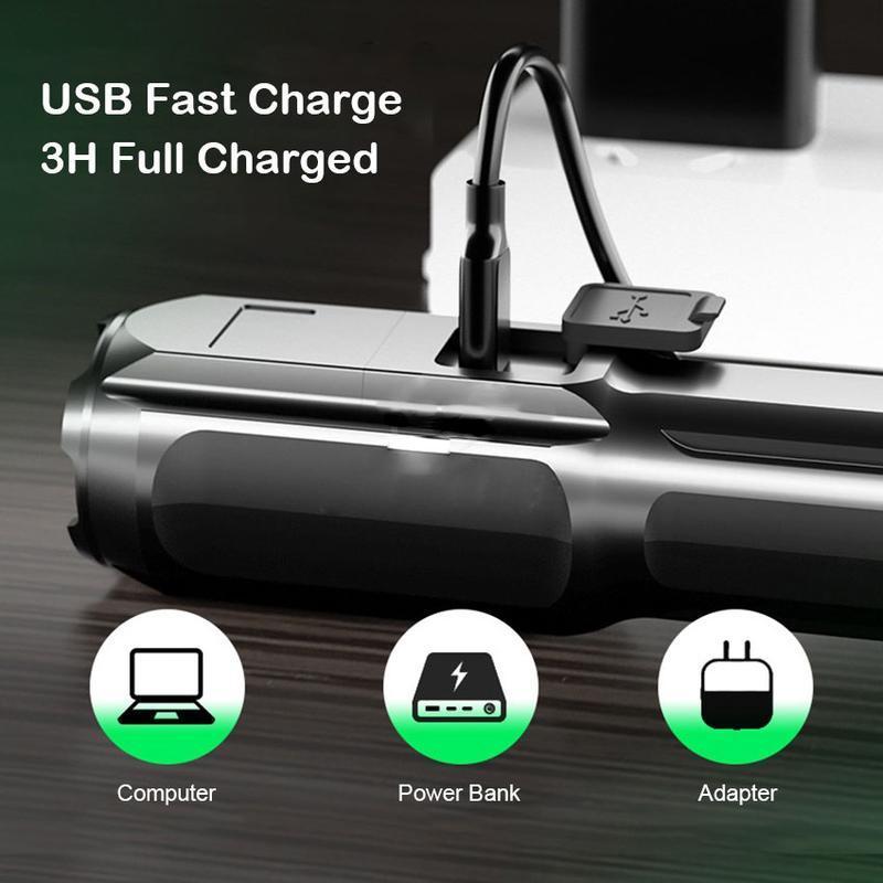 SENTER SWAT LED 36W / FLASH LIGHT PORTABLE RECHARGEABLE ZOOM SUPER TERANG - Gambar 4