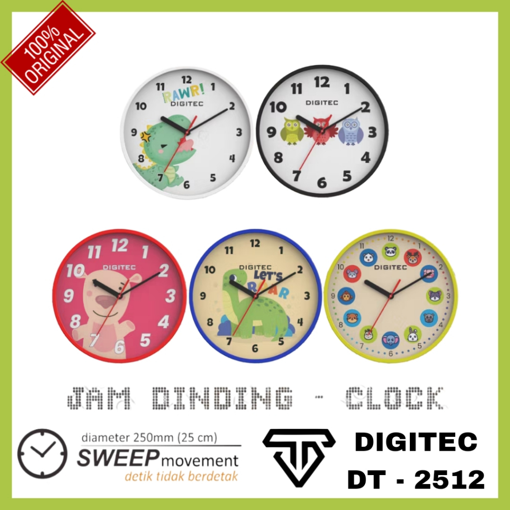 DIGITEC Wall Clock DT 2512 / DT-2512 / DT2512 DG Wall Clock ORIGINAL ...