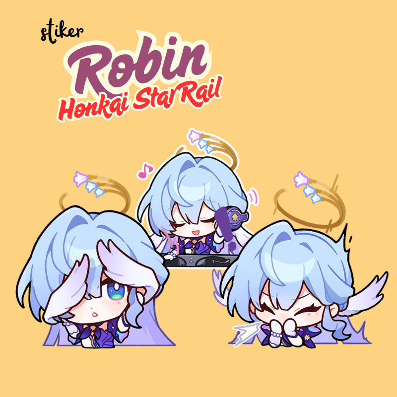ROBIN HSR STICKERS | ROBIN HONKAI STAR RAIL STICKER 7 CM GLOSSY VINYL ...