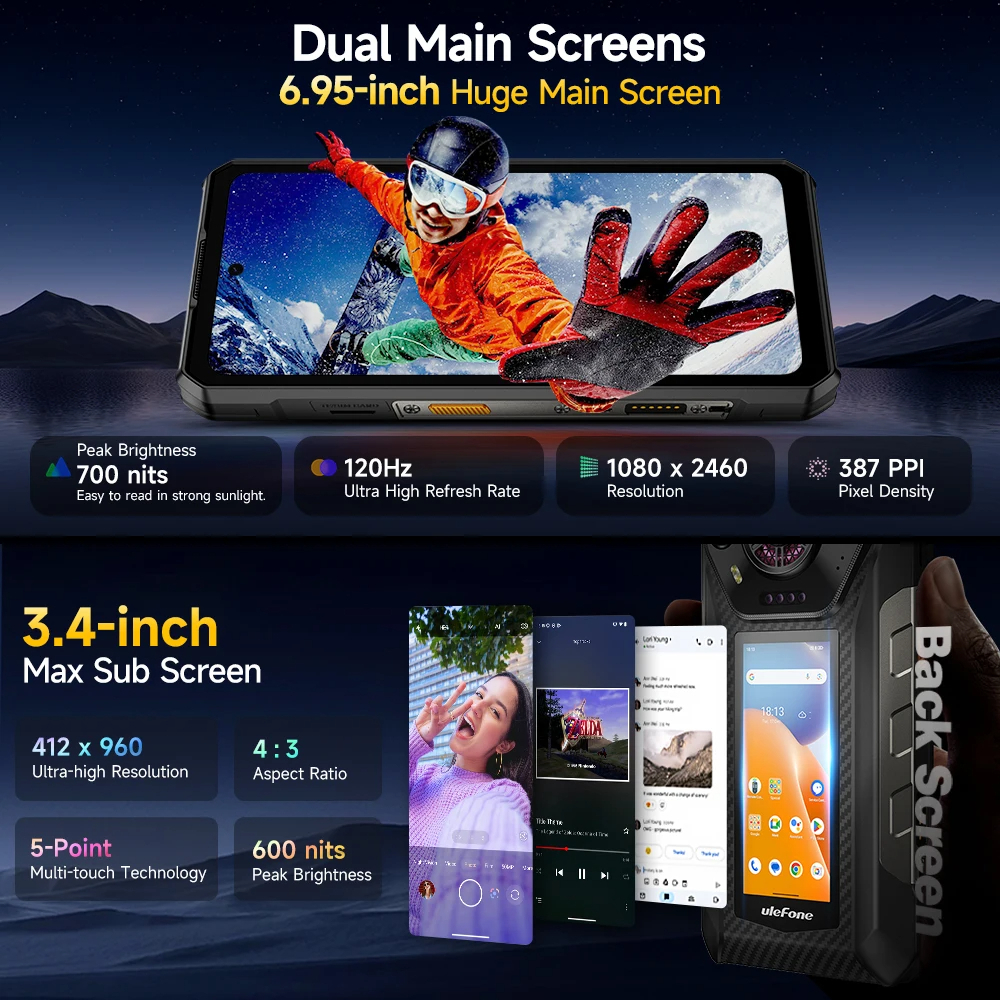 Ulefone Armor 30 Pro 5G 12800mAh 64MP 16GB 512GB - Gambar 2