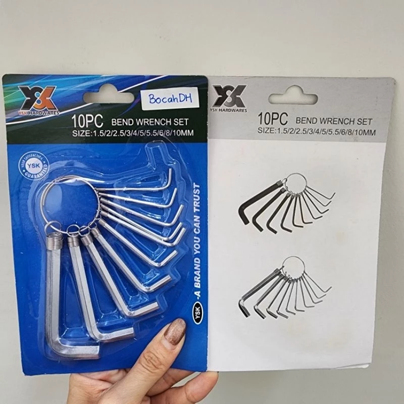 KUNCI L SET 10 PCS VICO PUTIH HITAM - Gambar 2