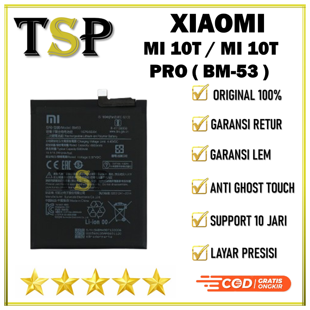 BATERAI XIAOMI BM-53 Xiaomi MI 10T / 10T PRO Batre Batrai Baterai ORIGINAL 100%