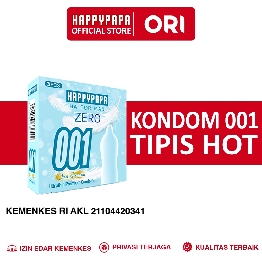 Kondom 001 Happypapa Super Tipis Sensasi Hangat