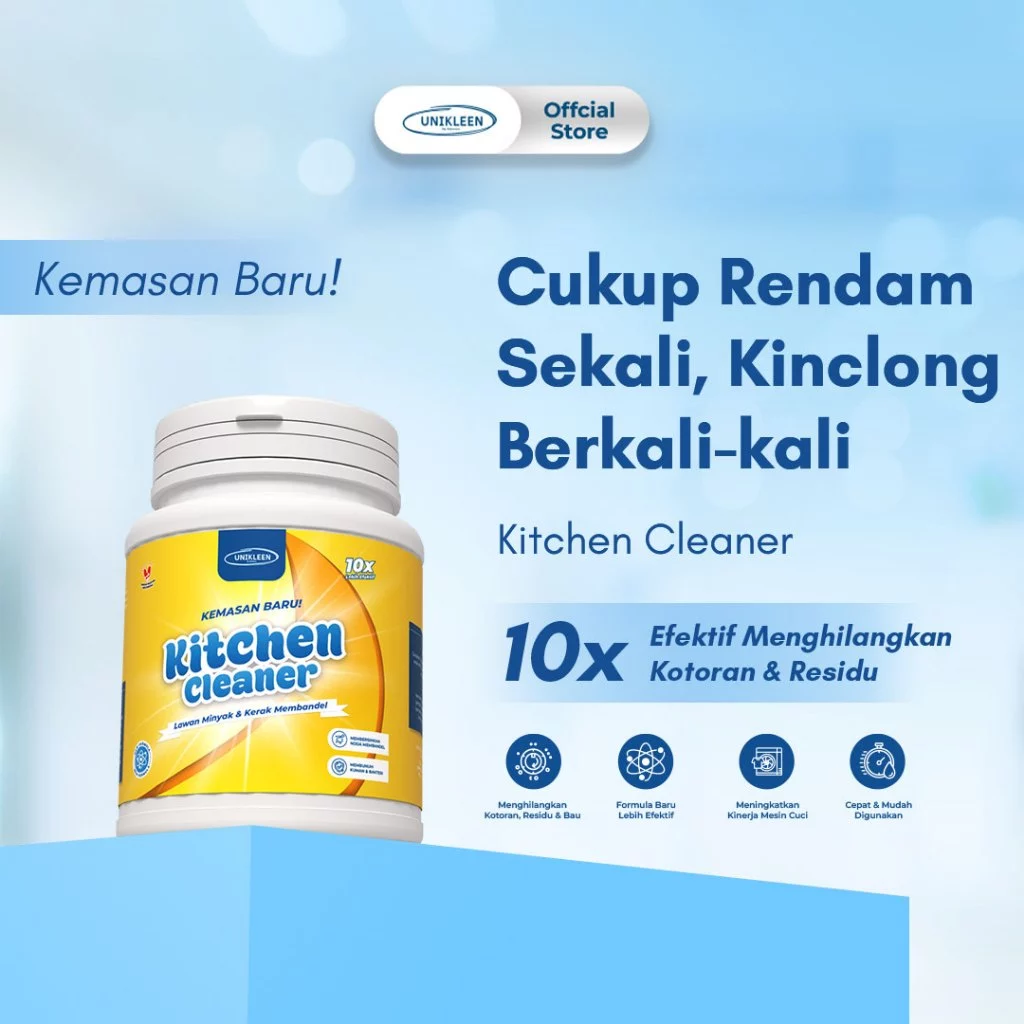 UNIKLEEN By Adreena - BELI 2 LEBIH HEMAT Pembersih Peralatan Dapur 400 gram / Penghilang Noda Kuning & Kerak pada perabotan - Gambar 2