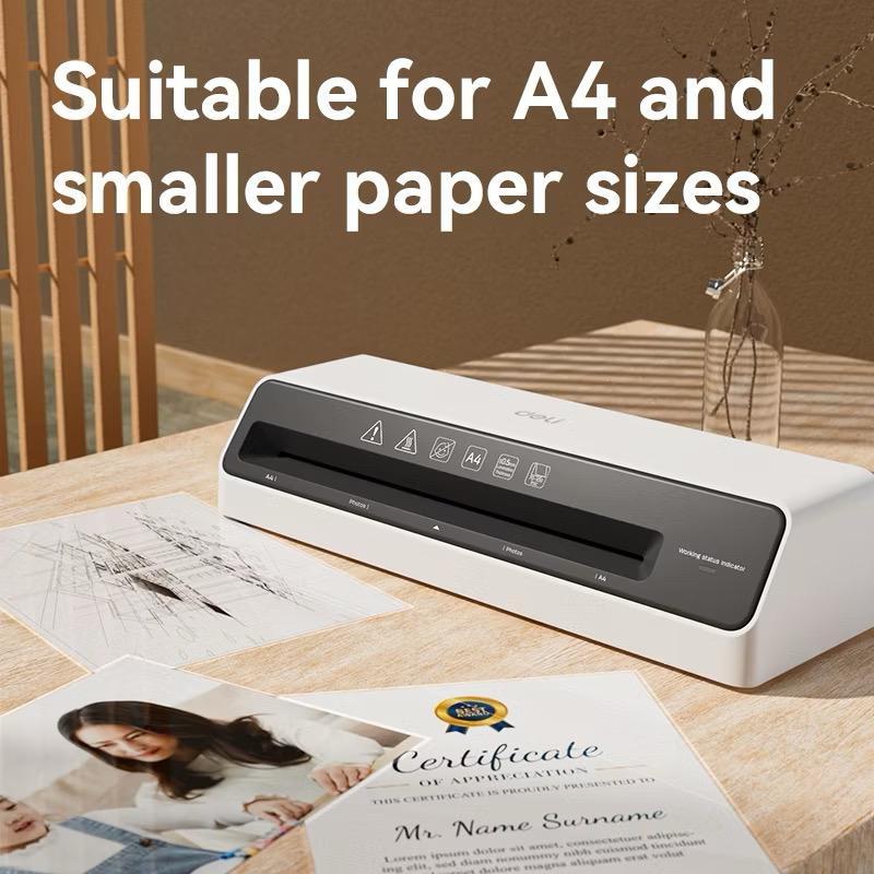 Deli Mesin Laminating A4 70-100 Mic Laminasi Foto Dokumen Laminator ET100 - Gambar 2