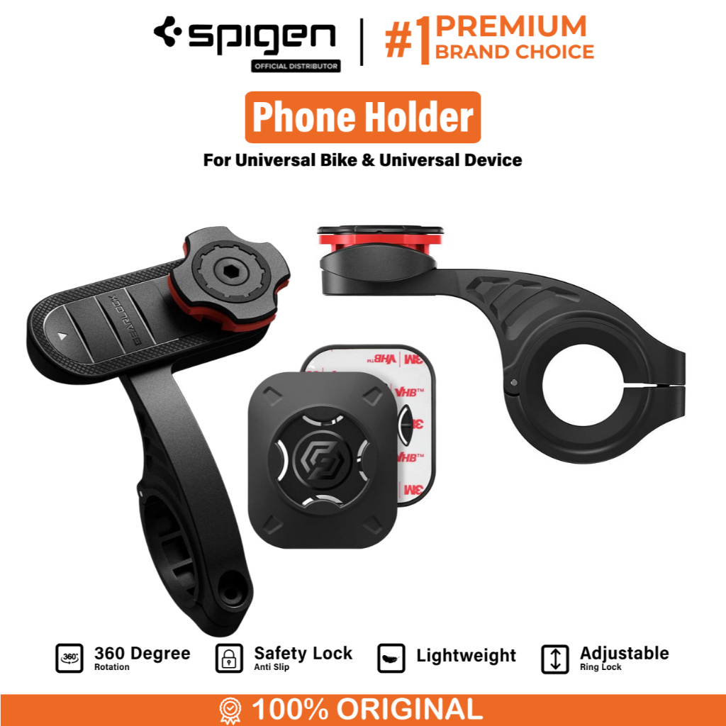 Spigen Phone Holder Sepeda Gearlock MF100 / MS100 Bike Holder Sepeda Gunung