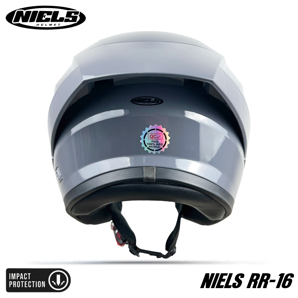 NIELS - Helm Half Face RR16 Visor Bening Dewasa SNI Motorcycle - Gambar 4