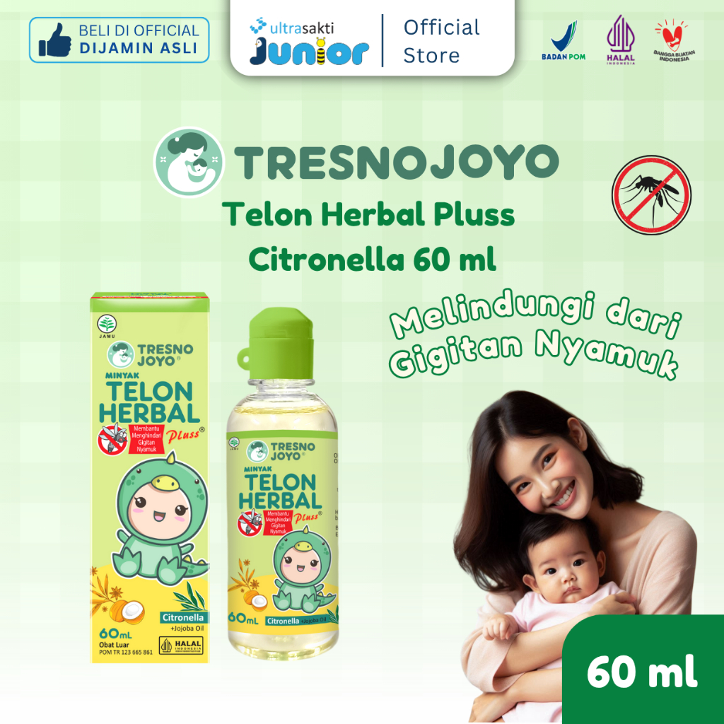 TRESNO JOYO Telon Herbal Pluss Citronella - 60ml - Gambar 2