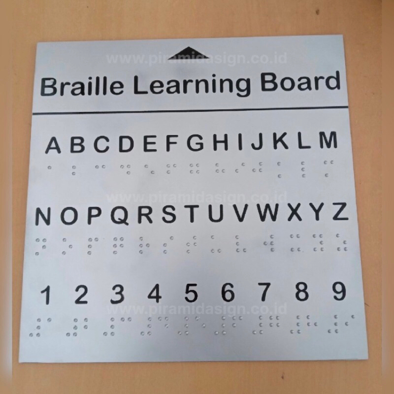 Braile learning board tuna netra low vision alphabet letters | Shopee ...