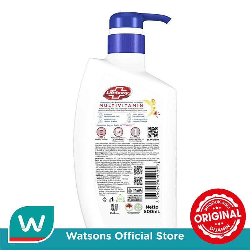 Lifebuoy Sabun Mandi Cair Mild Care 500ml - Gambar 3