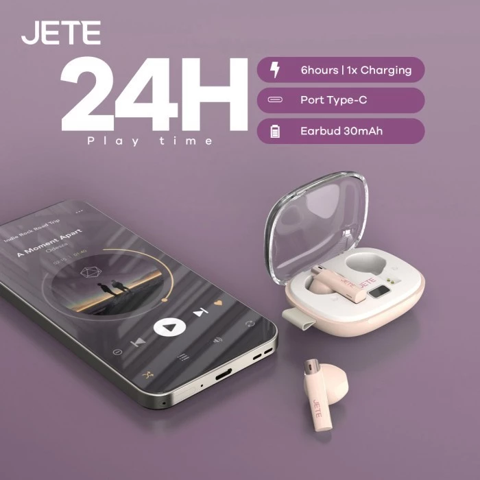 TWS Gaming JETE T16 Bluetooth Earbuds Low Latency 45m/s IPX4 2 ENC - Garansi 2 Tahun - Gambar 2