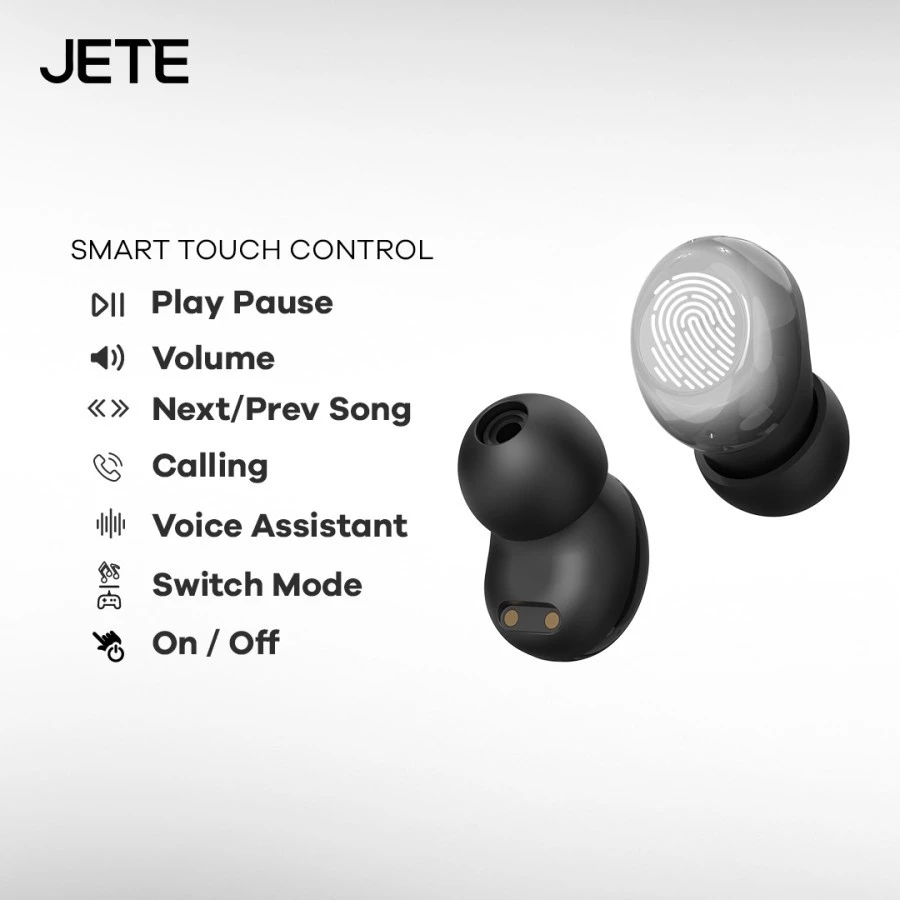 TWS JETE CS6 Bluetooth Earbuds Mini with LED Display IPX 4 - Garansi 2 Tahun - Gambar 2