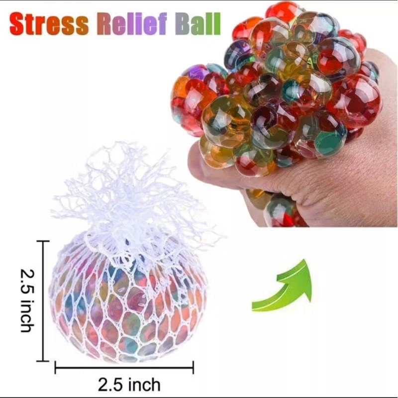 Mainan Smash Ball Stress Ball Mainan Anggur Jaring Remas