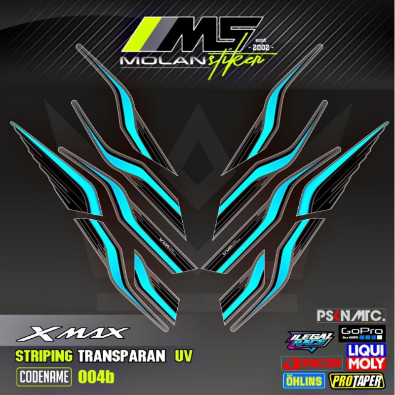 Decal Sticker Striping Transparent Variations Uv Xmax Connected Xmax ...