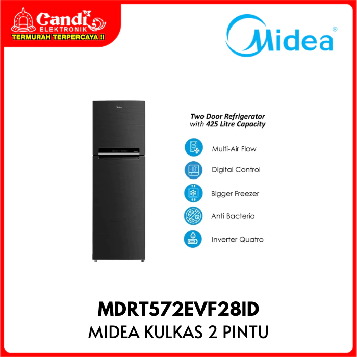 MIDEA Kulkas 2 Pintu Kapasitas 425 liter Big Capacity Everest Series Inverter MDRT572EVF28ID - Gambar 3