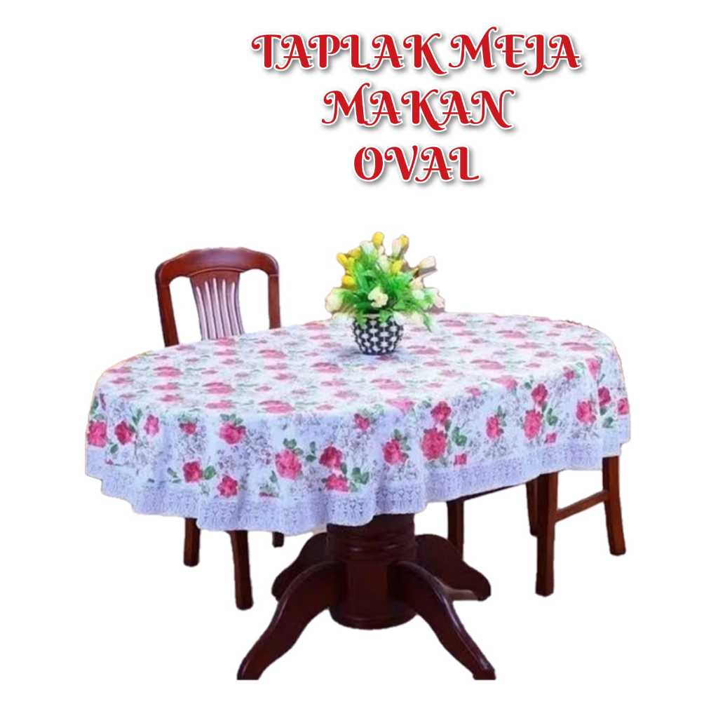 Taplak Oval Dining Table measuring 152 x 228 cm | Shopee Singapore