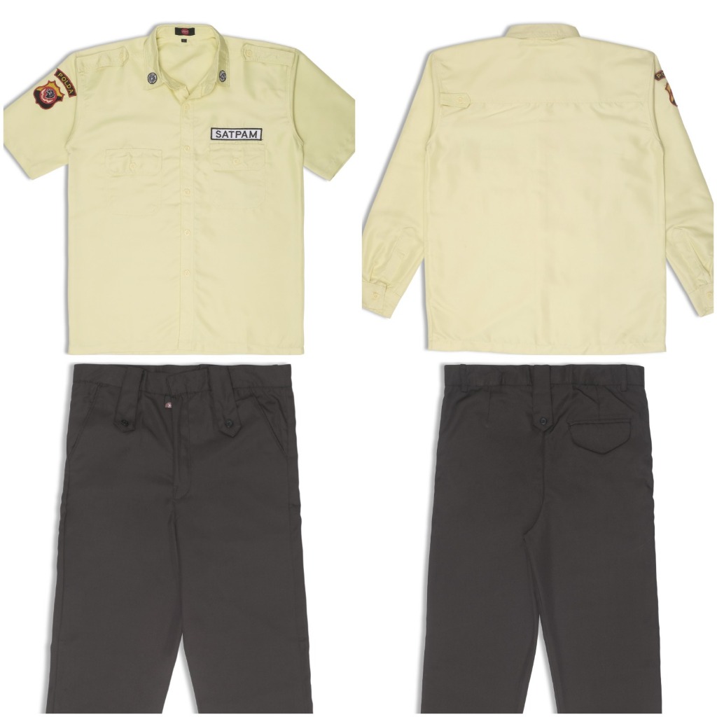SERAGAM SATPAM NASIONAL PDL PDH CELANA KEMEJA KAOS SECURITY PAKAIAN BAJU DINAS HARIAN/LAPANGAN
