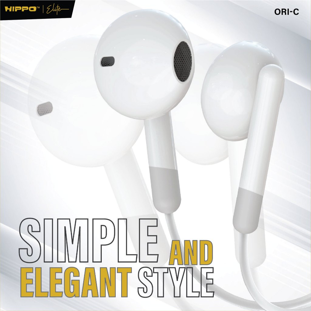 HIPPO ELITE WIRED EARPHONE ORI-C SATUAN NEW - Gambar 2