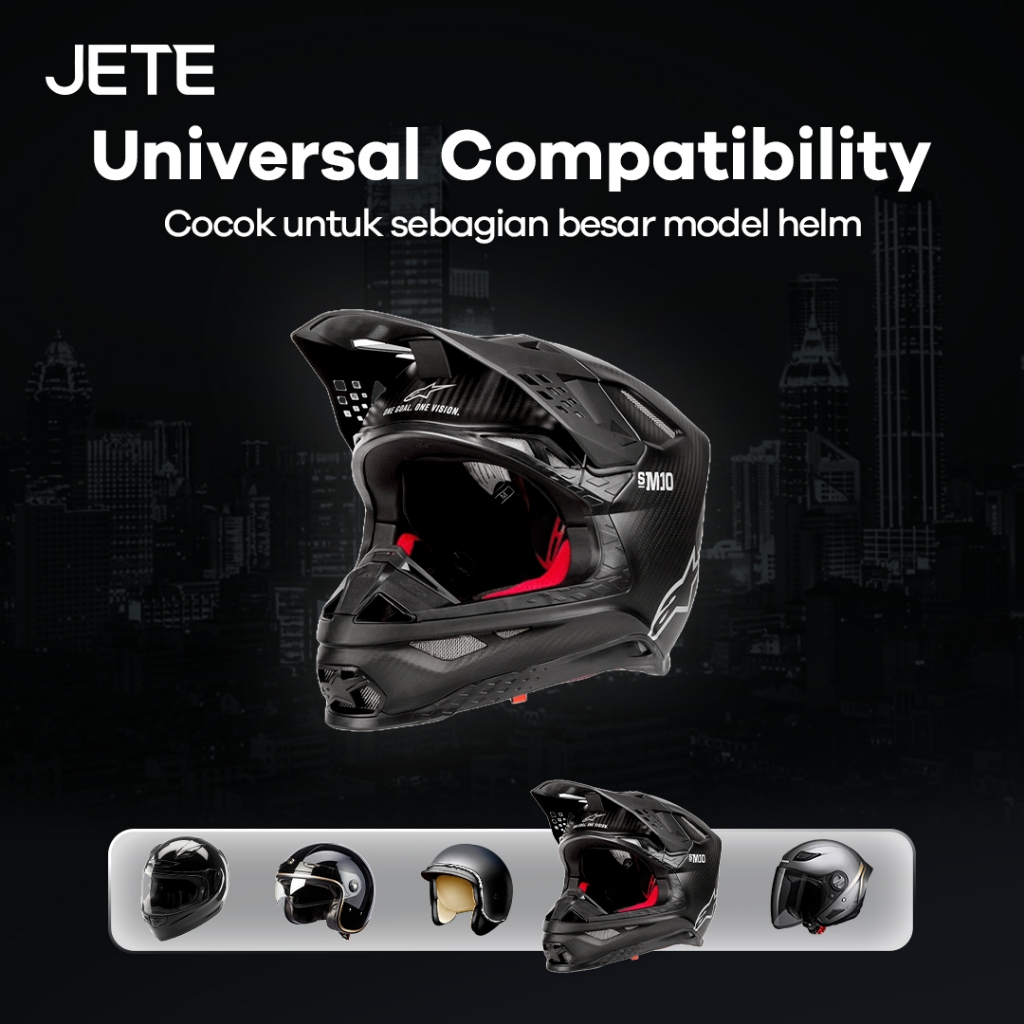 JETE RH1 Helmet Headset Bluetooth IPX6 Microphone Helm Motor NOT Intercom BT 5.4 Garansi 2 Tahun - Gambar 2