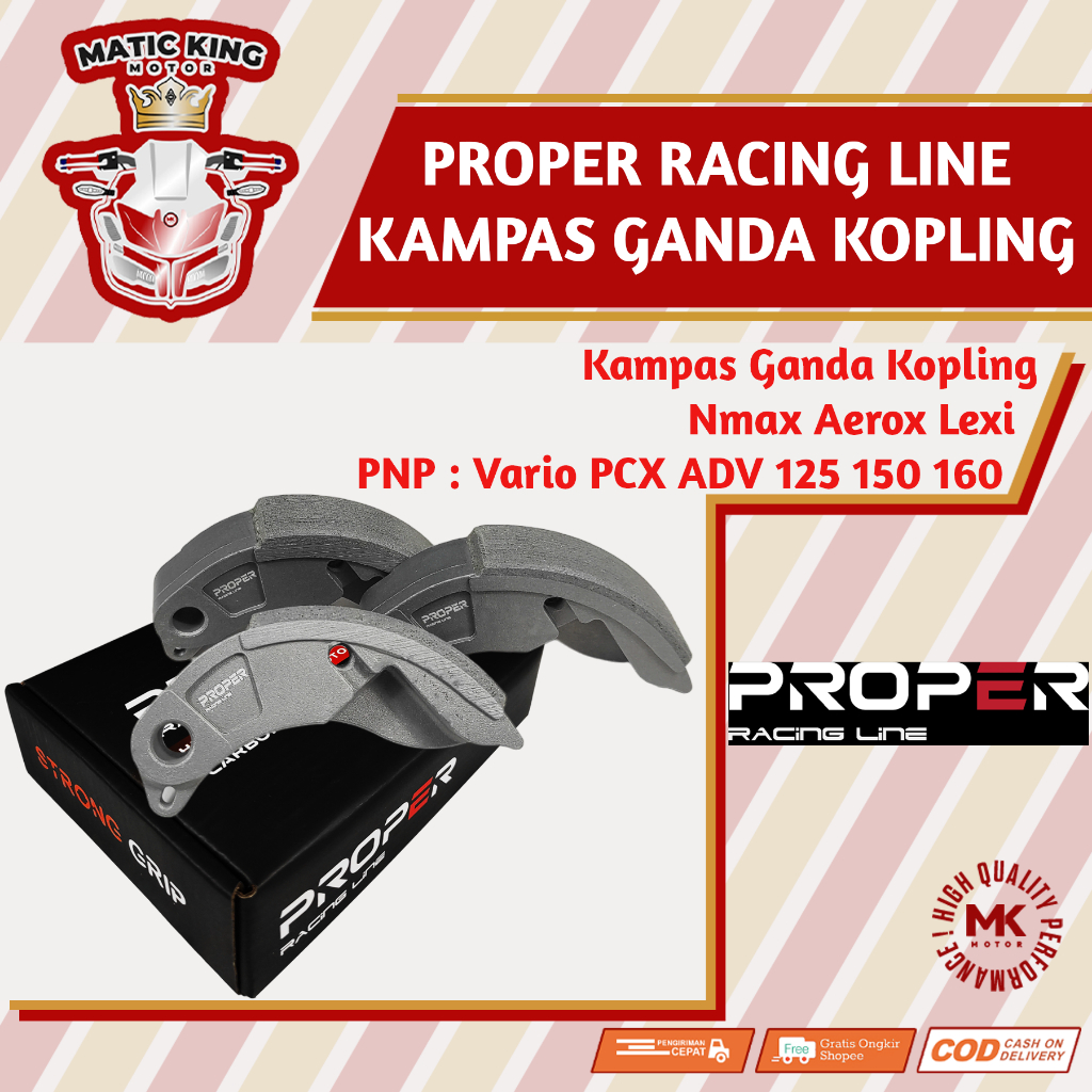 PROPER Racing Line Double Clutch Lining Yamaha Nmax Aerox Lexi Old All ...