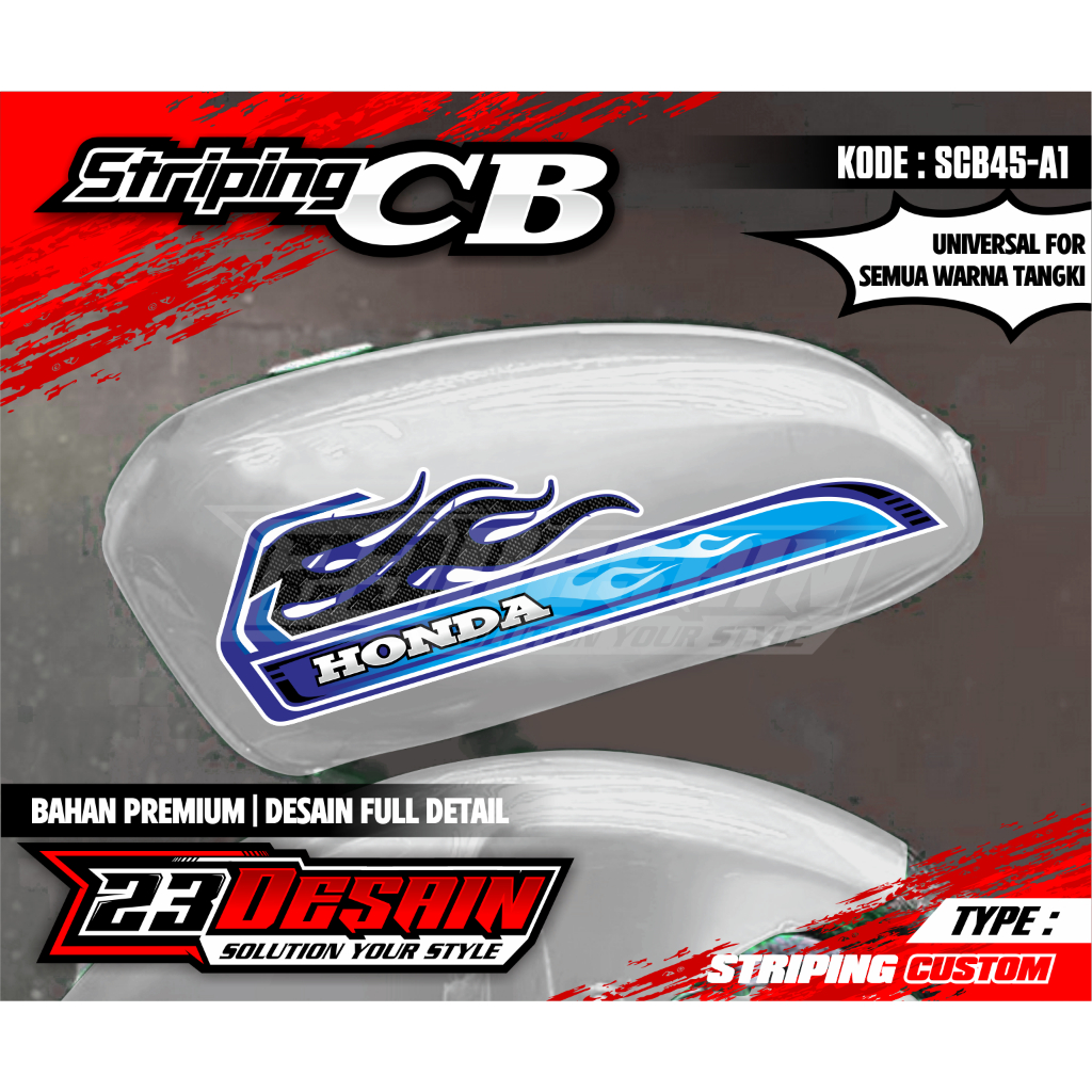 Striping List CB 100 Dhimas Mocil Stickers Striping CB 125 Airbrush iam ...