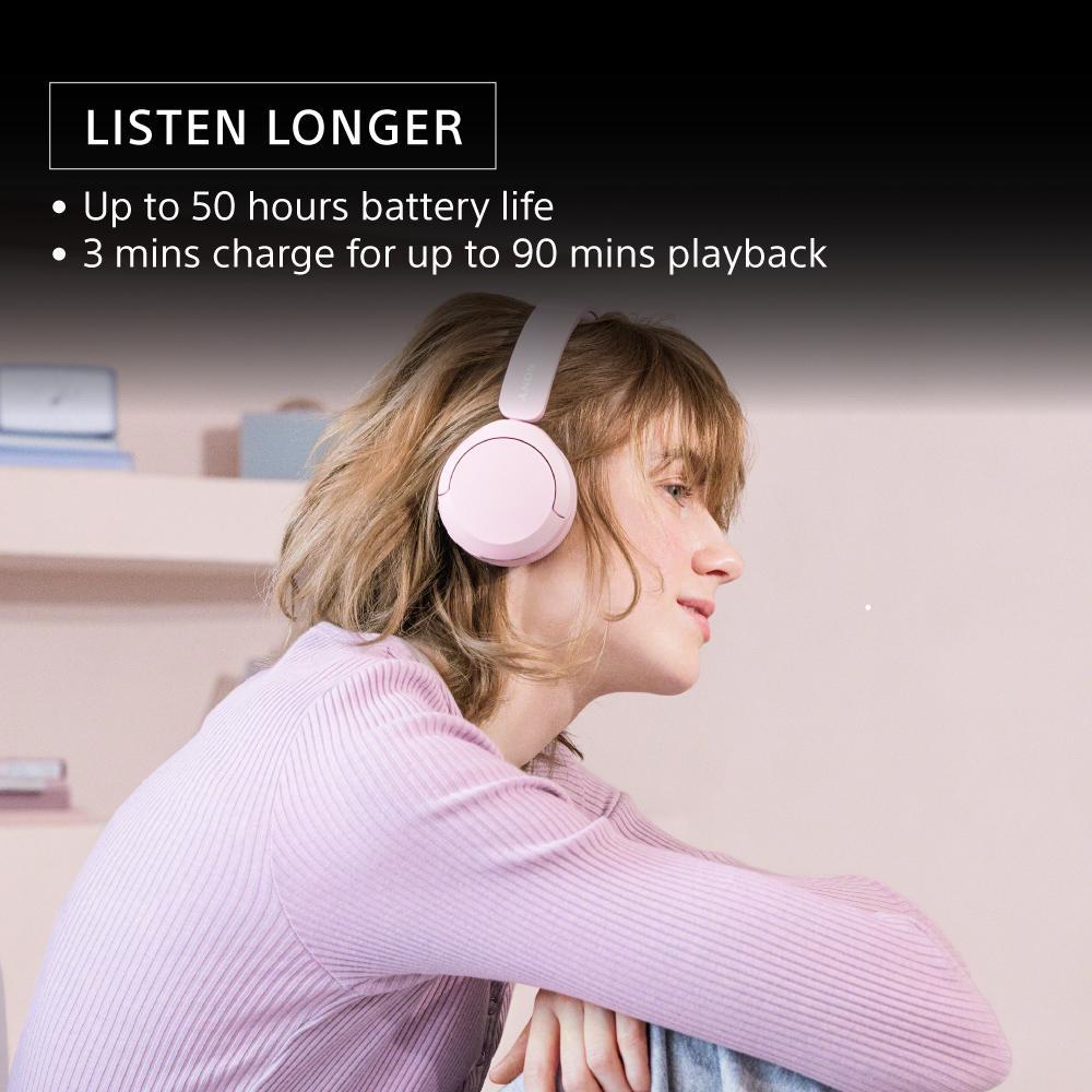 SONY WH-CH520 On Ear Wireless Headphone / CH520 / CH-520 - Yellow - Gambar 3
