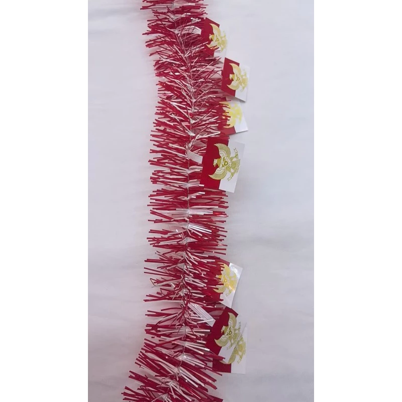 Sliger Tinsel Merah Putih Isi 1pcs Hiasan Dirgahayu Hut Ri Hiasan 17 Agustus sliger Agustusan merah putih - Gambar 3