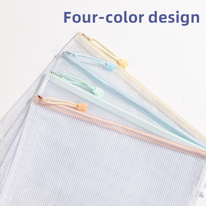 Deli Zip Bag / Pouch Document Bag Transparan Serbaguna A4 A5 Tebal 63479A 63480A - Gambar 4