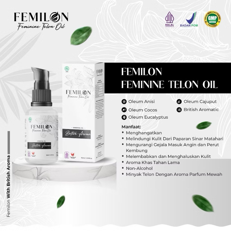 Minyak Telon Parfume Femilon British Aroma Telon Oil - 50ml - Gambar 3